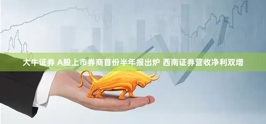 大牛证券 A股上市券商首份半年报出炉 西南证券营收净利双增